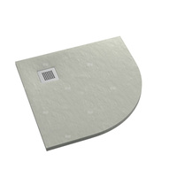 Brodzik kompozytowy Stabilsound Plus® Kalait Cement Stone 90x90x3,5 cm R55, półokrągły