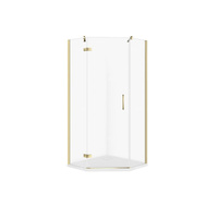 SET C543 KABINA PIĘCIOKĄTNA CITY LEWA ZŁOTA 90X90X195+TAKO SLIM WIR