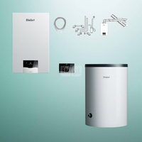 Pakiet - Kocioł gazowy jednofunkcyjny VAILLANT ecoTEC plus VC 30CS/1-5 kondensacyjny wiszący 3.9 - 33.3 kW+ Zestaw powietrzno-spalinowy + RegulatorsensoCOMFORT 720 + Zasobnik c.w.uVIH R 150/6 B