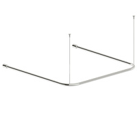 Drążek do zasłony prysznicowej Koło Lehnen Concept Pro, potrójny, L150cm, stal nierdzewna gładka