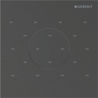 Elektroniczny zawór spłukujący Geberit do pisuaru, zasilanie bateryjne, Typ 40, stal nierdzewna czarny chrom, okrągły