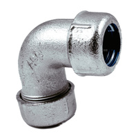 Kolano AGAFLEX WOK, żeliwo, 1/2'' (połączenie zaciskowe x połączenie zaciskowe)