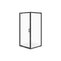 SET C702 KABINA ARTECO CZARNA KWADRAT 90X90X190 + BR TAKO 90X4 WIR