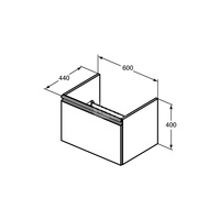 TESI SZAFKA PODUMYWALKOWA 600 LT/BRWN