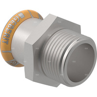 Złączka przejściowa Geberit Mapress Therm z gwintem zewnętrznym d15-R3/8