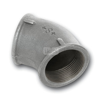Kolano 45' SANHA 120#, żeliwo (ocynk galwaniczny/elektrolityczny) (ocynk), 1 1/4'' (GW)