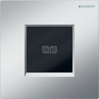 Elektroniczny zawór spłukujący Geberit do pisuaru, zasilanie bateryjne, Typ 20, chrom mat, easy-to-clean, prostokątny