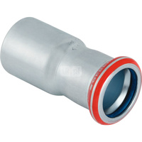 Przedłużka GEBERIT Mapress C-Stahl FKM redukcja, stal (ocynk galwaniczny/elektrolityczny) (ocynk), 35 mm, DN 32 x 28 mm x DN 25 (końcówka wciskowa x mufa zaprasowywana) z uszczelką