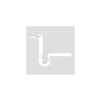 Półsyfon 1-komorowy G 1 1/2x40 z przyłączem AGD z kolanem odpływowym