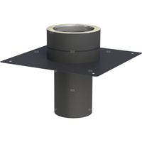Płyta fundamentowa fi 200mm dla podwyższenia komina lakierowana na czarno T450'C / N1 lakierowana na czarno T450'C / N1
