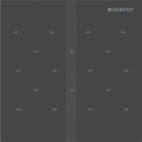 Płyta przykrywająca Geberit typ 40, kwadratowa: Czarny mat / Z powłoką easy-to-clean