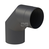 Kolano 90st. fi160mm, kolor czarny