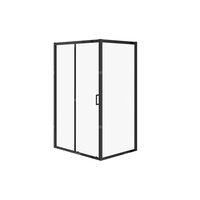 KABINA PRYSZNICOWA ARTECO CZARNA PRZESUWNA 120X90X190 SZKŁO TRANS