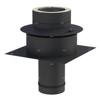 Płyta fundamentowa fi 130mm dla podwyższenia kominalakierowana na czarno T120'C /P1 lakierowana na czarno T120'C /P1