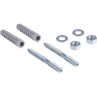 Elementy mocujące Geberit do ścianki międzypisuarowej ze szkła