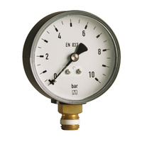 Manometr z rurką Bourdona AFRISO RF standardowy 0/100 bar G1/4B aksjalne fi 63 mm, kl. 1.6%