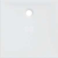 Brodzik kwadratowy Geberit Nemea: 90x90x3.5cm, Biały / Matowy