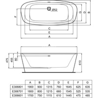 DEA WANNA WOLNOSTOJĄCA 180X80