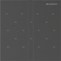 Płyta przykrywająca Geberit typ 40, kwadratowa: Czarny chrom / Szczotkowany, powlekany easy-to-clean