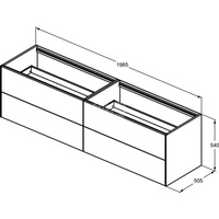 CONCA SZAFKA 200X50X55 4 DR NOWTOP LTOK