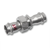 Śrubunek SANHA NiroSan Press Industry trzyczęściowy, stal nierdzewna, 35 mm (zw x zw)