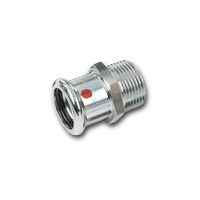 Nypel Concept By SANHA Therm, stal (cynk/nikiel), 18 mm x 1/2'' (zw x GZ)