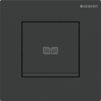 Pneumatyczny zawór spłukujący Geberit do pisuaru, ręczny, Typ 20, czarny mat, easy-to-clean, prostokątny