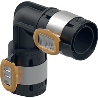 Kolano 90' GEBERIT FlowFit, PPSU, 63 mm (łącznik zaprasowywany x łącznik zaprasowywany)