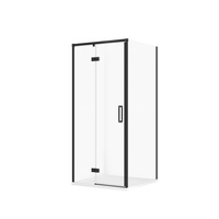 SET C176 KABINA LARGA LEWA CZARNA 90X90X195+TAKO BIAŁY 90X4 WIRT