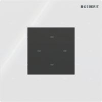 Elektroniczny zawór spłukujący Geberit do pisuaru, zasilanie bateryjne, Typ 01, biały, prostokątny