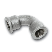 Łuk 90' SANHA 2#, żeliwo (cynk/nikiel) (ocynk), 2'' (GW)