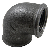 Kolano 90' AGAFLEX A1, żeliwo (czarny), 3/4'' (GW)