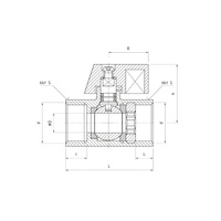 Zawór kulowy PERFEXIM 3021 mosiądz chromowany, PN16 1/2'' GW, uchwyt: krótka dźwignia