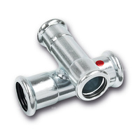 Czwórnik Concept By SANHA Therm dwupłaszczyznowy spawany stal 18 mm x 18 mm x 15 mm x 15 mm, zw x zw x zw x zw