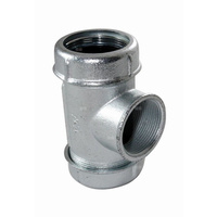 Trójnik AGAFLEX TK 90' żeliwo 57 mm x 2'' x 57 mm (połączenie zaciskowe x GW x połączenie zaciskowe)