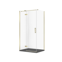 SET C565 KABINA CITY LEWA ZŁOTA 100X80X195+TAKO SLIM SZARY MAT WIR