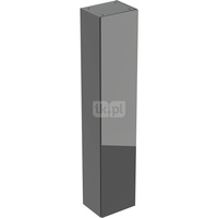 Wysoka szafka Geberit, z jednymi drzwiami: 36x180cm, Korpus: lava / lakierowany matowy, Front: lava / szkło błyszczące