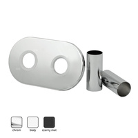 ZMO1B Zestaw maskujący do grzejników z rozetą owalną i tulejami, biały