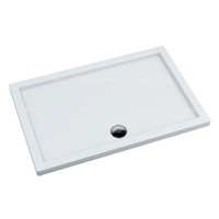 Brodzik kompozytowy Stabilsound Plus® Corrina 80x110x5 cm, prostokątny z odpływem na dłuższym boku