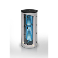 Zbiornik buforowy czarny z wężownicą nierdzewną, przepływową - Joule - THERMAL STORE BLACK - 500l