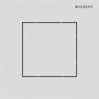 Przycisk uruchamiający Geberit typ 40 do systemu spłukiwania pisuarów z pneumatycznym uruchamianiem spłukiwania, kwadratowy: Biały matowy / Z powłoką easy-to-clean
