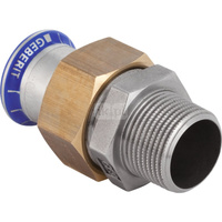 Śrubunek hydrauliczny GEBERIT Mapress Edelstahl przejściowy stal nierdzewna GZ 2'' 54 mm z pierścieniem zacinającym