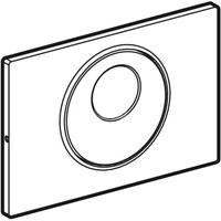 Przycisk uruchamiający Geberit Sigma10 do systemu spłukiwania WC z elektronicznym uruchamianiem spłukiwania, okrągły: Płyta i przycisk: szczotkowane, z powłoką easy-to-clean, Pierścień ozdobny: polerowany