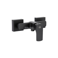 Bateria natryskowa ścienna KFA Armatura MOKAIT, kolor czarny