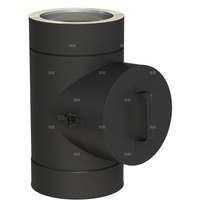 Element rewizyjny fi 80mm z wyjściem okrągłymT450 'C / N1 lakierowany na czarno T450 'C / N1 lakierowany na czarno