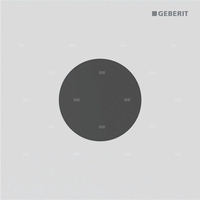 Elektroniczny zawór spłukujący Geberit do pisuaru, zasilanie 230V, Typ 40, stal nierdzewna biały mat, okrągły