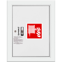 Hydrant DN 52 wnękowy z kołyską, wąż 15 m, zamek patent, RAL 9003