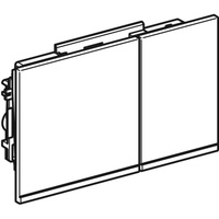 Przycisk uruchamiający Geberit Omega60 do spłukiwania dwudzielnego, prostokątny: Przyciski: białe, Paski ozdobne: lustrzane