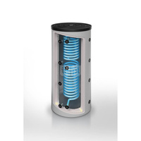 Zbiornik buforowy czarny z wężownicą nierdzewną, przepływową - Joule - THERMAL STORE BLACK - 1500l