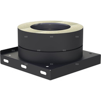 Płyta fundamentowa fi 180mm z odpływem skroplin w dół (nypel 1/2") lakierowana na czarno w dół (nypel 1/2") lakierowana na czarno